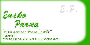 eniko parma business card